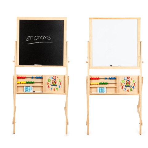 Drewniana tablica edukacyjna dwustronna ECOTOYS Drewniana tablica edukacyjna dwustronna ECOTOYS