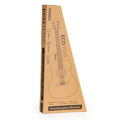 Gitara dla dzieci duża drewniana 6 strun ECOTOYS Gitara dla dzieci duża drewniana 6 strun ECOTOYS