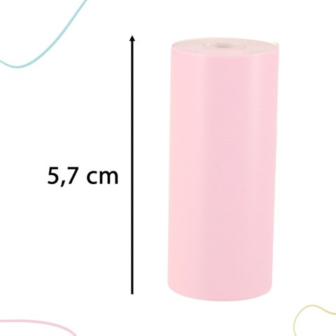 Rolki papier wkład termiczny do mini drukarki 5,7cmx3m 3 sztuki kolorowe Rolki papier wkład termiczny do mini drukarki 5,7cmx3m 3 sztuki kolorowe