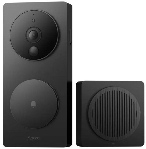 Aqara Smart Video Doorbell G4 Czarny | Wideodomofon | Dzwonek do drzwi, Kamera monitoring, Apple Homekit Aqara Smart Video Doorbell G4 Czarny | Wideodomofon | Dzwonek do drzwi, Kamera monitoring, Apple Homekit