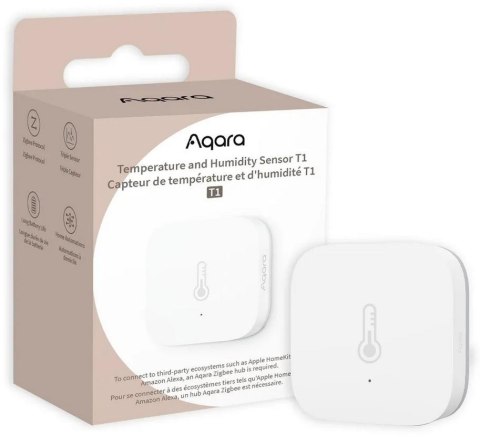 Aqara Temperature & Humidity Sensor T1 | Czujnik temperatury i wilgotności | Biały, TH-S02D Aqara Temperature & Humidity Sensor T1 | Czujnik temperatury i wilgotności | Biały, TH-S02D