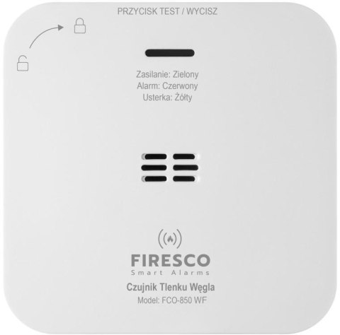 Czujnik czadu Firesco FCO-850 WF z WiFi aplikacja Tuya Czujnik czadu Firesco FCO-850 WF z WiFi aplikacja Tuya
