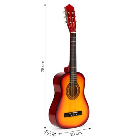 Gitara dla dzieci duża klasyczna drewniana 6 strun ECOTOYS Gitara dla dzieci duża klasyczna drewniana 6 strun ECOTOYS