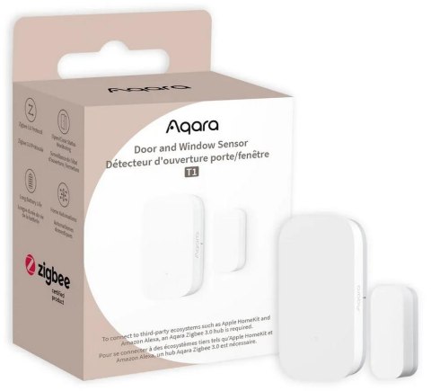 Aqara Door & Window Sensor T1 | Czujnik do okien i drzwi | Biały, DW-S03D Aqara Door & Window Sensor T1 | Czujnik do okien i drzwi | Biały, DW-S03D