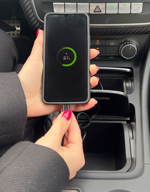 L-BRNO Ładowarka samochodowa Dual USB + Type-c czarna