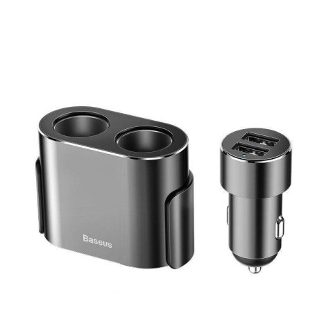 Ładowarka samochodowa Baseus CRDYQ-01 3.1A z dwoma gniazdami USB oraz dwoma gniazdami zapalniczki Ładowarka samochodowa Baseus CRDYQ-01 3.1A z dwoma gniazdami USB oraz dwoma gniazdami zapalniczki