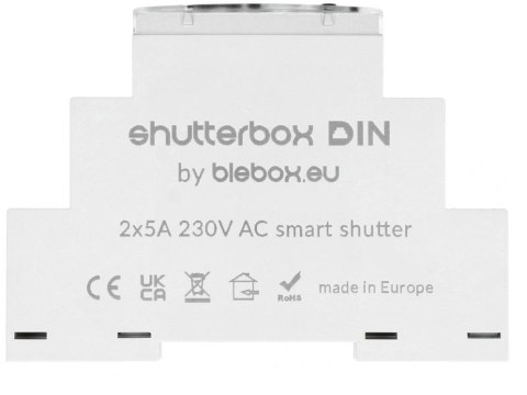 BLEBOX shutterbox DIN - STERONIK ROLETOWY NA SZYNĘ DIN BLEBOX shutterbox DIN - STERONIK ROLETOWY NA SZYNĘ DIN