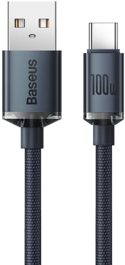 KABEL USB-A -> USB-C Baseus Crystal CAJY000401 120cm 100W 6A QC 3.0 W OPLOCIE PREMIUM KABEL USB-A -> USB-C Baseus Crystal CAJY000401 120cm 100W 6A QC 3.0 W OPLOCIE PREMIUM