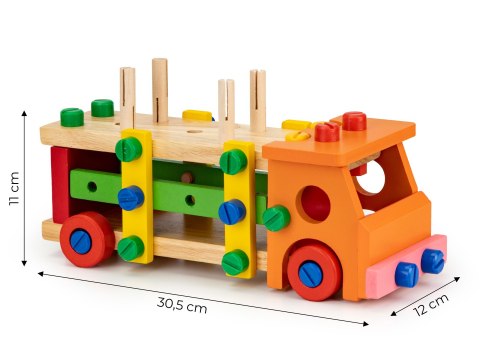 Drewniane klocki konstrukcyjne edukacyjne + narzedzia Ecotoys Drewniane klocki konstrukcyjne edukacyjne + narzedzia Ecotoys