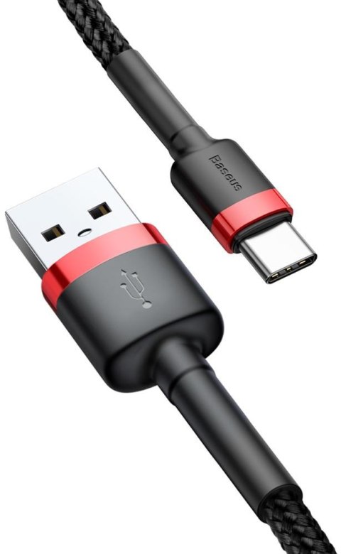 KABEL USB-A -> USB-C Baseus Cafule CATKLF-C91 200cm 2A QC 3.0 CZARNO-CZERWONY W OPLOCIE KABEL USB-A -> USB-C Baseus Cafule CATKLF-C91 200cm 2A QC 3.0 CZARNO-CZERWONY W OPLOCIE