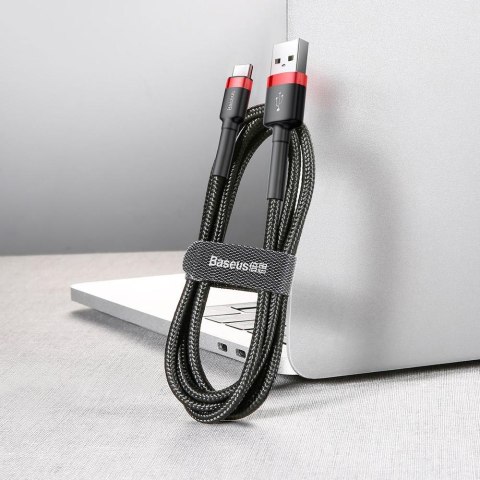 KABEL USB-A -> USB-C Baseus Cafule CATKLF-C91 200cm 2A QC 3.0 CZARNO-CZERWONY W OPLOCIE KABEL USB-A -> USB-C Baseus Cafule CATKLF-C91 200cm 2A QC 3.0 CZARNO-CZERWONY W OPLOCIE