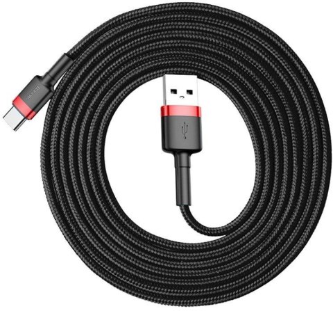 KABEL USB-A -> USB-C Baseus Cafule CATKLF-C91 200cm 2A QC 3.0 CZARNO-CZERWONY W OPLOCIE KABEL USB-A -> USB-C Baseus Cafule CATKLF-C91 200cm 2A QC 3.0 CZARNO-CZERWONY W OPLOCIE