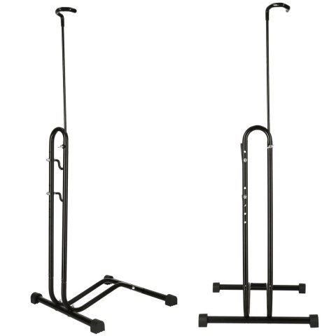 Stojak na rower pojedynczy wysoki mocny metalowy czarny Stojak na rower pojedynczy wysoki mocny metalowy czarny