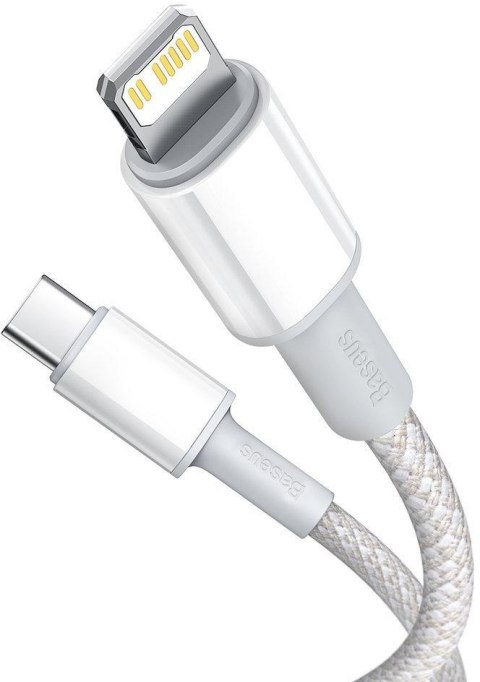 KABEL USB-C -> Lightning / iPhone Baseus Cafule CATLGD-02 1m 20W PD Quick Charging BIAŁY W OPLOCIE KABEL USB-C -> Lightning / iPhone Baseus Cafule CATLGD-02 1m 20W PD Quick Charging BIAŁY W OPLOCIE