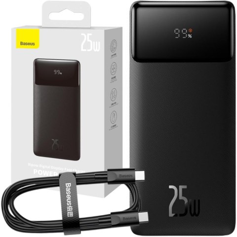 Powerbank Baseus Bipow Digital Display PPBD020301 20000mAh 25W PD QC 3.0 2x USB-A 1x USB-C + KABEL Powerbank Baseus Bipow Digital Display PPBD020301 20000mAh 25W PD QC 3.0 2x USB-A 1x USB-C + KABEL