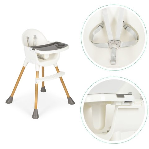 Fotelik krzesełko do karmienia biały ECOTOYS Fotelik krzesełko do karmienia biały ECOTOYS