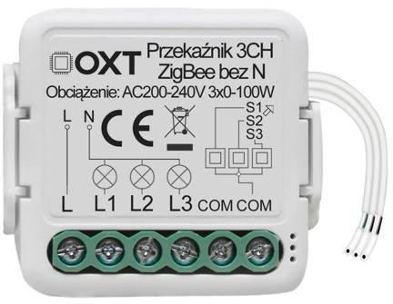 Moduł OXT mini 3 obwódy ZigBee bez N Tuya Moduł OXT mini 3 obwódy ZigBee bez N Tuya