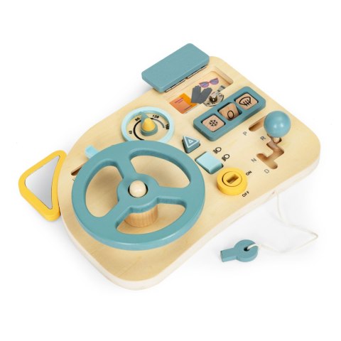 Drewniana tablica manipulacyjna kierownica samochód dla dzieci ECOTOYS Drewniana tablica manipulacyjna kierownica samochód dla dzieci ECOTOYS