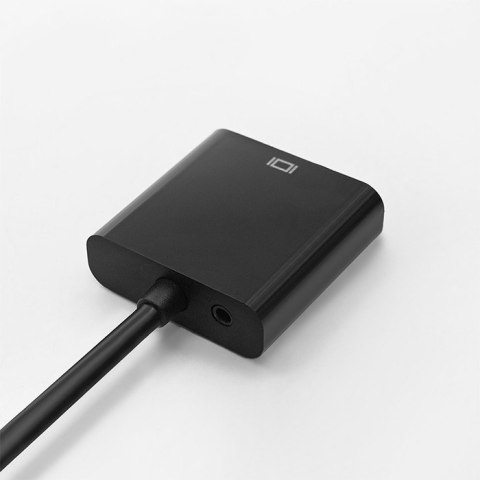 Qoltec Adapter Micro HDMI D męski | VGA żeński | +3.5mm Audio | 0.2m Qoltec Adapter Micro HDMI D męski | VGA żeński | +3.5mm Audio | 0.2m