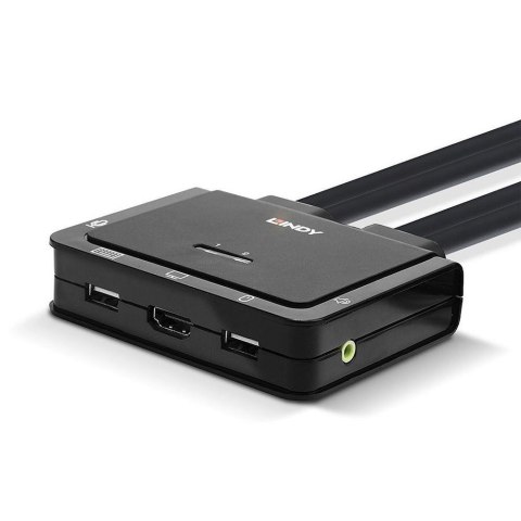 Przełącznik KVM LINDY 2-portowy HDMI 4K30, USB 2.0 & Audio Przełącznik KVM LINDY 2-portowy HDMI 4K30, USB 2.0 & Audio