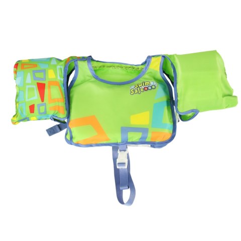 AQUASTAR Kamizelka dmuchana do pływania kapok z rękawkami zielona AQUASTAR Kamizelka dmuchana do pływania kapok z rękawkami zielona