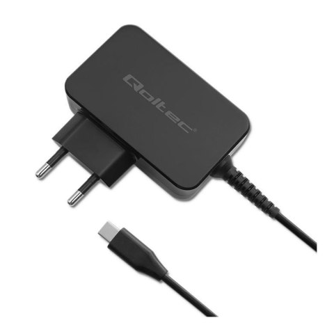 Ładowarka sieciowa Qoltec GaN POWER PRO | 1xUSB-C | 45W | 5-20V | 2.25-3A | Czarna Ładowarka sieciowa Qoltec GaN POWER PRO | 1xUSB-C | 45W | 5-20V | 2.25-3A | Czarna