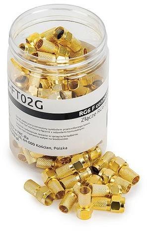 Wtyk typu F nakręcany Big Nut 6,8/22 mm Spacetronik 100szt. Wtyk typu F nakręcany Big Nut 6,8/22 mm Spacetronik 100szt.