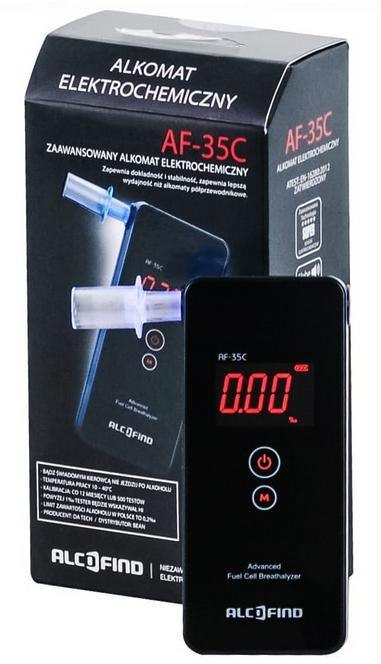 Alkomat AlcoFind AF-35C 10 lat gwarancji, 12 mc kalibracji, 6 ustników Alkomat AlcoFind AF-35C 10 lat gwarancji, 12 mc kalibracji, 6 ustników