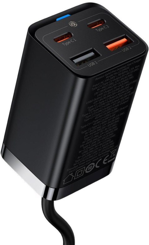 ŁADOWARKA SIECIOWA Baseus GaN 3 Pro Desktop Charger CCGP040101 65W 2x USB-A 2x USB-C PD 3.0 QC 4.0 ŁADOWARKA SIECIOWA Baseus GaN 3 Pro Desktop Charger CCGP040101 65W 2x USB-A 2x USB-C PD 3.0 QC 4.0