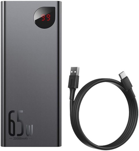 Powerbank Baseus Adaman Digital Display PPIMDA-D01 20000mAh 65W PD QC 4.0 2x USB-A 1x USB-C + KABEL Powerbank Baseus Adaman Digital Display PPIMDA-D01 20000mAh 65W PD QC 4.0 2x USB-A 1x USB-C + KABEL