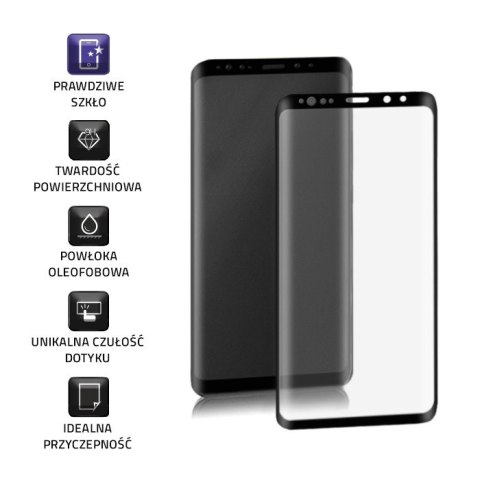 Qoltec Hartowane szkło ochronne PREMIUM do Samsung Galaxy S9 PLUS | CZARNE Qoltec Hartowane szkło ochronne PREMIUM do Samsung Galaxy S9 PLUS | CZARNE