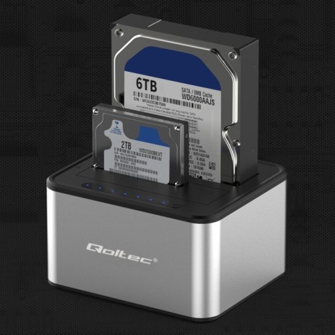 Qoltec Stacja dokująca dysków 2x HDD/SSD | 2.5"/3.5" SATA | USB 3.0 | Klonowanie Qoltec Stacja dokująca dysków 2x HDD/SSD | 2.5"/3.5" SATA | USB 3.0 | Klonowanie