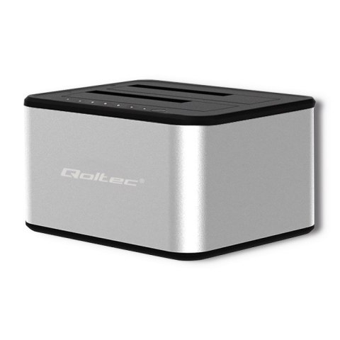 Qoltec Stacja dokująca dysków 2x HDD/SSD | 2.5"/3.5" SATA | USB 3.0 | Klonowanie Qoltec Stacja dokująca dysków 2x HDD/SSD | 2.5"/3.5" SATA | USB 3.0 | Klonowanie