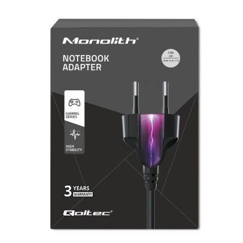 Qoltec Zasilacz do HP 150W | 19.5V | 7.7A | 7.4*5.0+pin | +kabel zasilający Qoltec Zasilacz do HP 150W | 19.5V | 7.7A | 7.4*5.0+pin | +kabel zasilający