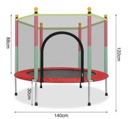 Trampolina ogrodowa dla dzieci 140cm czerwona Trampolina ogrodowa dla dzieci 140cm czerwona