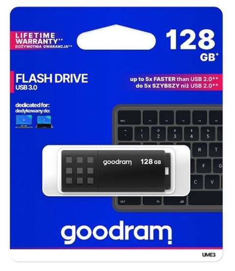 Pendrive GoodRam UME3 UME3-1280K0R11 (128GB; USB 3.0; kolor czarny) Pendrive GoodRam UME3 UME3-1280K0R11 (128GB; USB 3.0; kolor czarny)