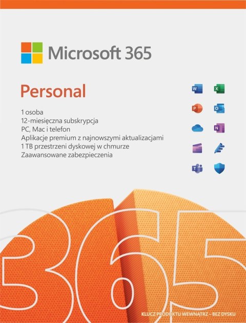 Microsoft 365 Personal PL - licencja na rok Microsoft 365 Personal PL - licencja na rok