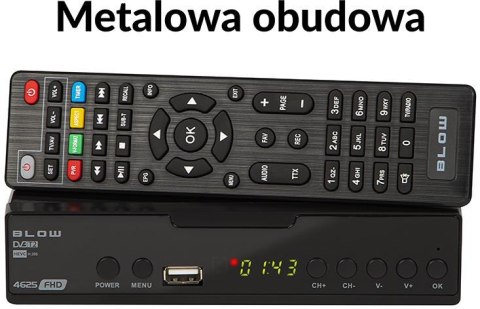 Dekoder tuner DVB-T2 BLOW 4625FHD H.265 V2 Dekoder tuner DVB-T2 BLOW 4625FHD H.265 V2