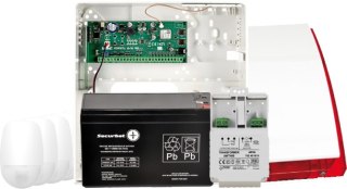 Zestaw alarmowy SATEL PERFECTA 16, Klawiatura LCD, 8 czujniki ruchu, sygnalizator zewnętrzny, powiadomienie GSM