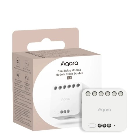 Aqara Dual Relay Module T2 | Podwójny przekaźnik | Zigbee, Apple HomeKit, Matter, Google Home, Alexa, DCM-K01 Aqara Dual Relay Module T2 | Podwójny przekaźnik | Zigbee, Apple HomeKit, Matter, Google Home, Alexa, DCM-K01