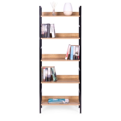Reał loftowy wysoki 5 półek metal MDF Reał loftowy wysoki 5 półek metal MDF