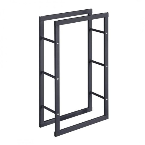 Stojak na drewno kominkowe czarny metalowy 100 cm Stojak na drewno kominkowe czarny metalowy 100 cm