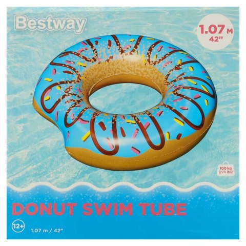 BESTWAY 36118 Koło do pływania Donut niebieskie 107cm BESTWAY 36118 Koło do pływania Donut niebieskie 107cm