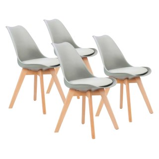 KRZESŁO ZESTAW KRZESEŁ DO SALONU JADALNI Z PODUSZKĄ MODERNHOME