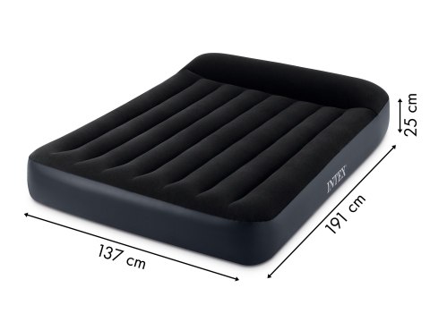 MATERAC DMUCHANY Z POMPKĄ ŁÓŻKO WELUR INTEX 64148ND