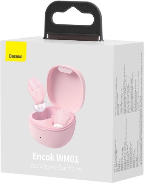 SŁUCHAWKI BEZPRZEWODOWE TWS Baseus Encok WM01 NGTW240004 UPGRADED VERSION BT 5.3 RÓŻOWE SŁUCHAWKI BEZPRZEWODOWE TWS Baseus Encok WM01 NGTW240004 UPGRADED VERSION BT 5.3 RÓŻOWE