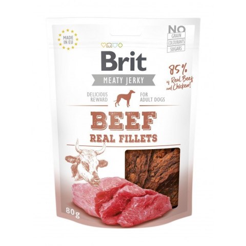 Brit Jerky Beef Real Fillets - Wołowina - przysmak dla psa - 200g Brit Jerky Beef Real Fillets - Wołowina - przysmak dla psa - 200g