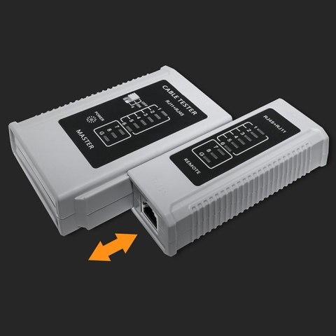 Qoltec Tester sieci kablowych | RJ45 | RJ12 Qoltec Tester sieci kablowych | RJ45 | RJ12