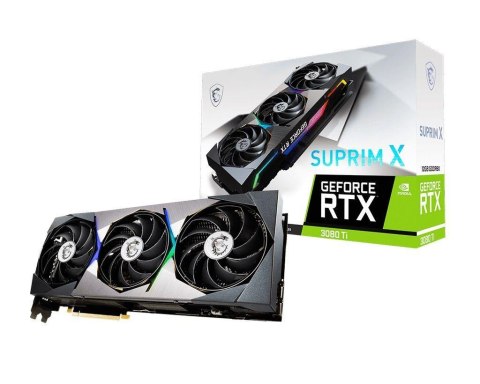 Zestaw karta graficzna MSI GeForce RTX 3080 Ti SUPRIM X 12G 12GB + słuchaki, plecak, pluszowy smok i RGB LED Zestaw karta graficzna MSI GeForce RTX 3080 Ti SUPRIM X 12G 12GB + słuchaki, plecak, pluszowy smok i RGB LED