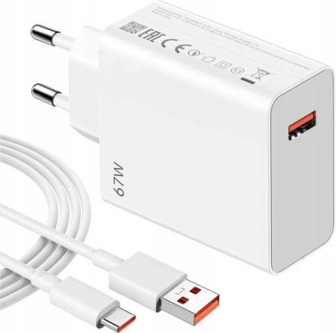 Ładowarka Sieciowa Xiaomi Mi 67W Wall Charger Type-A PD3.0 QC3.0 Ładowarka Sieciowa Xiaomi Mi 67W Wall Charger Type-A PD3.0 QC3.0
